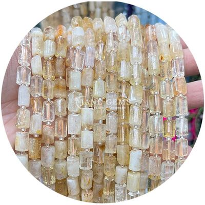 Ingrosso per gioielli a forma di cilindro di pietra preziosa di cristallo naturale Agate cilindro a forma di cilindro accessori per gioielli fai da te
