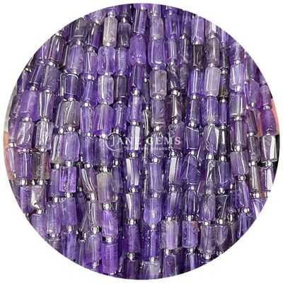 Ingrosso per gioielli a forma di cilindro di pietra preziosa di cristallo naturale Agate cilindro a forma di cilindro accessori per gioielli fai da te
