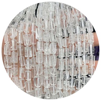 Ingrosso per gioielli a forma di cilindro di pietra preziosa di cristallo naturale Agate cilindro a forma di cilindro accessori per gioielli fai da te