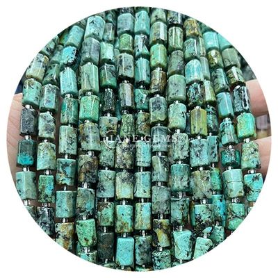 Ingrosso per gioielli a forma di cilindro di pietra preziosa di cristallo naturale Agate cilindro a forma di cilindro accessori per gioielli fai da te