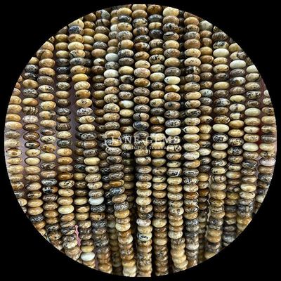 Cristallo naturale di pietra gemma Rondelle forma abaco Amazonite Occhio di tigre Stringhe di perline sciolte per braccialetti yoga