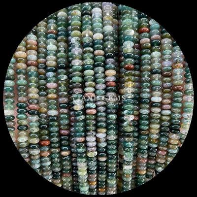 Cristallo naturale di pietra gemma Rondelle forma abaco Amazonite Occhio di tigre Stringhe di perline sciolte per braccialetti yoga