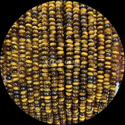 Cristallo naturale di pietra gemma Rondelle forma abaco Amazonite Occhio di tigre Stringhe di perline sciolte per braccialetti yoga