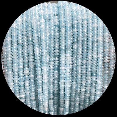 Gems Bead Dimensioni personalizzate Rondelle Abaco Forma Gemstone Agate Pazzo Acquamarino Stringhe di perline sciolte per la produzione di gioielli