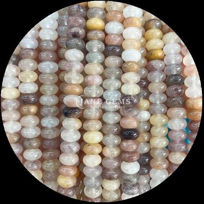 Gems Bead Dimensioni personalizzate Rondelle Abaco Forma Gemstone Opalite Setta Dorata Flussi di perline sciolte per la realizzazione di gioielli