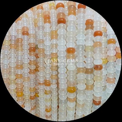 Gems Bead Dimensioni personalizzate Rondelle Abaco Forma Gemstone Opalite Setta Dorata Flussi di perline sciolte per la realizzazione di gioielli
