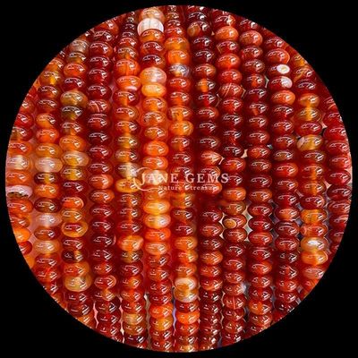 Dimensioni personalizzate Gems Bead Rondelle Abacus Forma Gemstone Carnelian Quartz chiaro Stringhe di perline sciolte per la realizzazione di gioielli