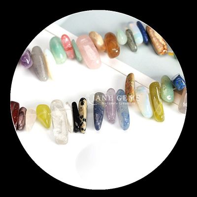 Pietra preziosa di cristallo naturale forma irregolare dei denti perline lucidate ghiaia ghiaia fili di perline sciolte per la fabbricazione di gioielli fai da te
