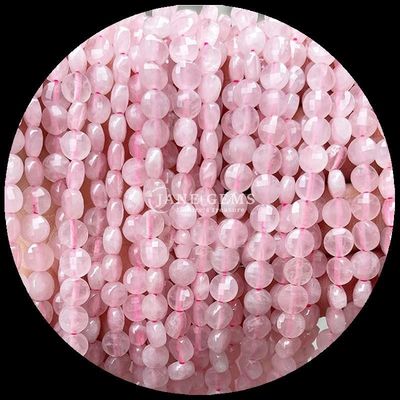 Perline a facce piatte di forma cristallina, gemma rotonda, ametista, rosa, quarzo, perline sciolte per la fabbricazione di gioielli fai da te