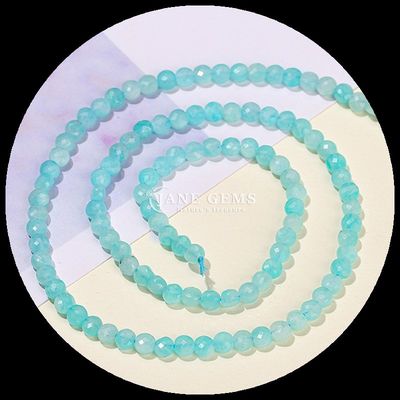 Perline a facce di forma piatta cristallina gemma di forma rotonda fluorite prehnite fili di perline sciolte per la fabbricazione di gioielli fai da te