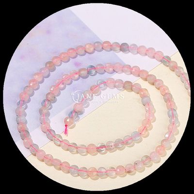 Perline a facce di forma piatta cristallina gemma di forma rotonda fluorite prehnite fili di perline sciolte per la fabbricazione di gioielli fai da te