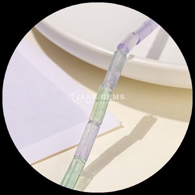 Perline irregolari di fluoro cristallino di gemma tubo rotondo forma goccia d'acqua forma di perline sciolte fili per la fabbricazione di gioielli fai da te