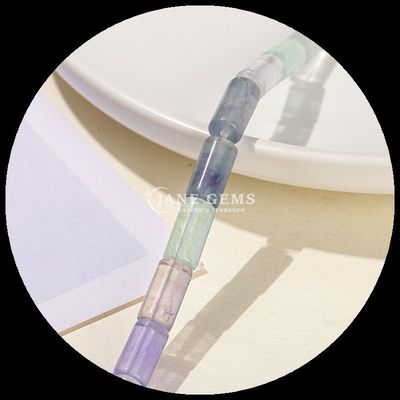 Perline irregolari di fluoro cristallino di gemma tubo rotondo forma goccia d'acqua forma di perline sciolte fili per la fabbricazione di gioielli fai da te