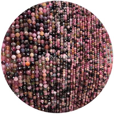Piccole perline sfaccettate cristallo naturale gemma vari tipi di pietra fili di perline sciolte per la fabbricazione di gioielli fai da te