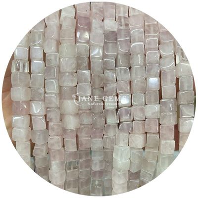 Ingrosso di cristallo naturale gemma perle a forma quadrata cubo perle di pietra sciolte accessori perle di pietra cubo spaziatori per gioielli