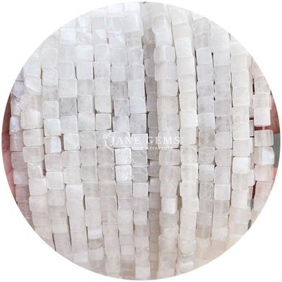 Ingrosso di cristallo naturale gemma perle a forma quadrata cubo perle di pietra sciolte accessori perle di pietra cubo spaziatori per gioielli