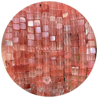 Ingrosso di cristallo naturale gemma perle a forma quadrata cubo perle di pietra sciolte accessori perle di pietra cubo spaziatori per gioielli