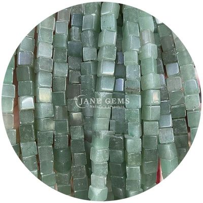 Ingrosso di cristallo naturale gemma perle a forma quadrata cubo perle di pietra sciolte accessori perle di pietra cubo spaziatori per gioielli