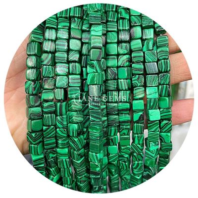 Ingrosso di cristallo naturale gemma perle a forma quadrata cubo perle di pietra sciolte accessori perle di pietra cubo spaziatori per gioielli