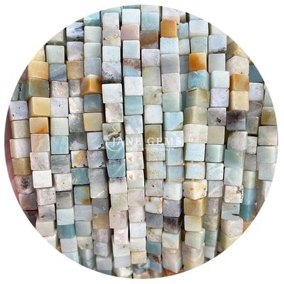 Ingrosso di cristallo naturale gemma perle a forma quadrata cubo perle di pietra sciolte accessori perle di pietra cubo spaziatori per gioielli