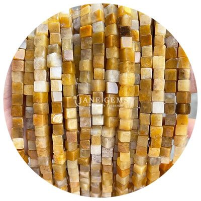 Ingrosso di cristallo naturale gemma perle a forma quadrata cubo perle di pietra sciolte accessori perle di pietra cubo spaziatori per gioielli