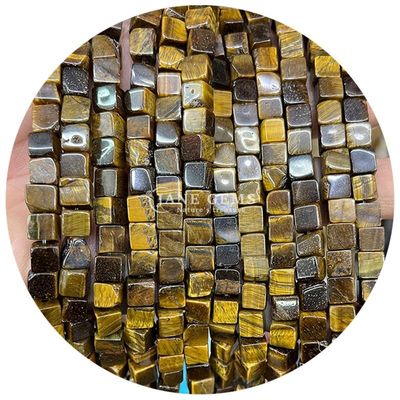 Ingrosso di cristallo naturale gemma perle a forma quadrata cubo perle di pietra sciolte accessori perle di pietra cubo spaziatori per gioielli