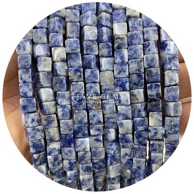 Ingrosso di cristallo naturale gemma perle a forma quadrata cubo perle di pietra sciolte accessori perle di pietra cubo spaziatori per gioielli