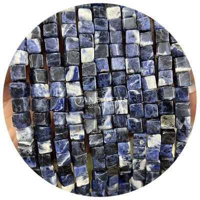 Ingrosso di cristallo naturale gemma perle a forma quadrata cubo perle di pietra sciolte accessori perle di pietra cubo spaziatori per gioielli