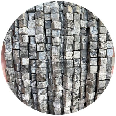 Ingrosso di cristallo naturale gemma perle a forma quadrata cubo perle di pietra sciolte accessori perle di pietra cubo spaziatori per gioielli