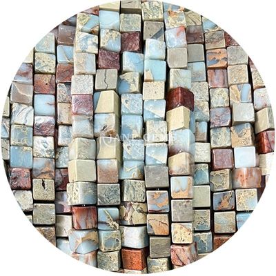 Ingrosso di cristallo naturale gemma perle a forma quadrata cubo perle di pietra sciolte accessori perle di pietra cubo spaziatori per gioielli