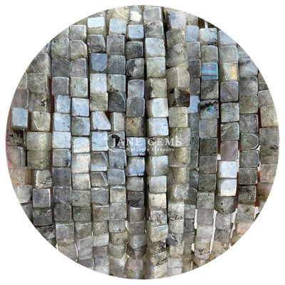 Ingrosso di cristallo naturale gemma perle a forma quadrata cubo perle di pietra sciolte accessori perle di pietra cubo spaziatori per gioielli