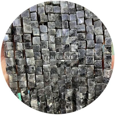 Ingrosso di cristallo naturale gemma perle a forma quadrata cubo perle di pietra sciolte accessori perle di pietra cubo spaziatori per gioielli