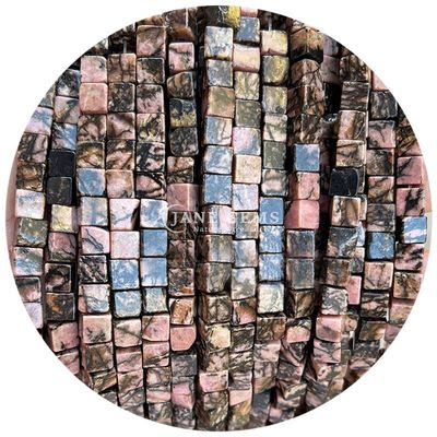 Ingrosso di cristallo naturale gemma perle a forma quadrata cubo perle di pietra sciolte accessori perle di pietra cubo spaziatori per gioielli