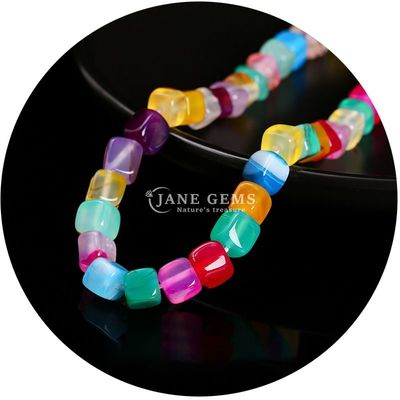 Ingrosso di cristallo naturale gemma quadrato agate perline cubo sciolto perline turchesi accessori spaziatori per la realizzazione di gioielli