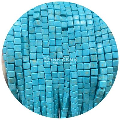 Ingrosso di cristallo naturale gemma quadrato agate perline cubo sciolto perline turchesi accessori spaziatori per la realizzazione di gioielli