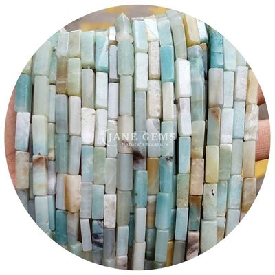 Ingrosso Genuine Perle di pietra preziosa libera Rectangular Cuboid Perle di pietra libera Spacers Accessori per gioielli Diy