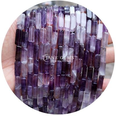 Ingrosso Genuine Perle di pietra preziosa libera Rectangular Cuboid Perle di pietra libera Spacers Accessori per gioielli Diy