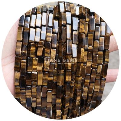 Ingrosso Genuine Perle di pietra preziosa libera Rectangular Cuboid Perle di pietra libera Spacers Accessori per gioielli Diy
