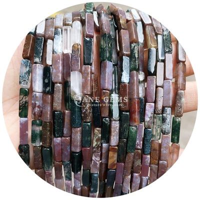 Ingrosso Genuine Perle di pietra preziosa libera Rectangular Cuboid Perle di pietra libera Spacers Accessori per gioielli Diy
