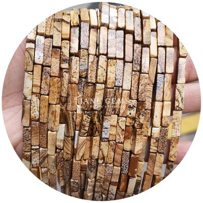 Ingrosso Genuine Perle di pietra preziosa libera Rectangular Cuboid Perle di pietra libera Spacers Accessori per gioielli Diy