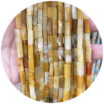 Ingrosso Genuine Perle di pietra preziosa libera Rectangular Cuboid Perle di pietra libera Spacers Accessori per gioielli Diy