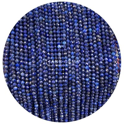 Perle di gemme cristallo naturale di facce rotonde di forma piccola lapis lazuli ametista fili di perle sciolte per braccialetti