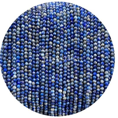 Perle di gemme cristallo naturale di facce rotonde di forma piccola lapis lazuli ametista fili di perle sciolte per braccialetti