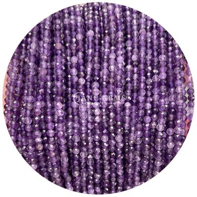 Perle di gemme cristallo naturale di facce rotonde di forma piccola lapis lazuli ametista fili di perle sciolte per braccialetti