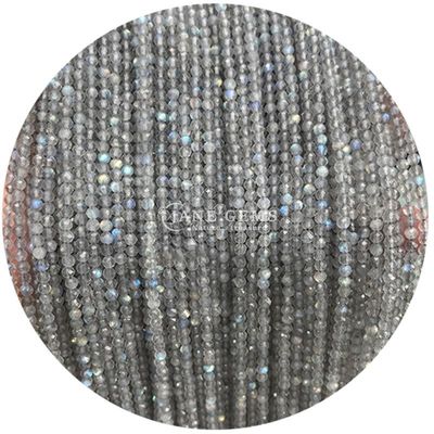 Perle di gemme cristallo naturale di facce rotonde di forma piccola pietra di sabbia blu labradorite fili di perle sciolte per braccialetti