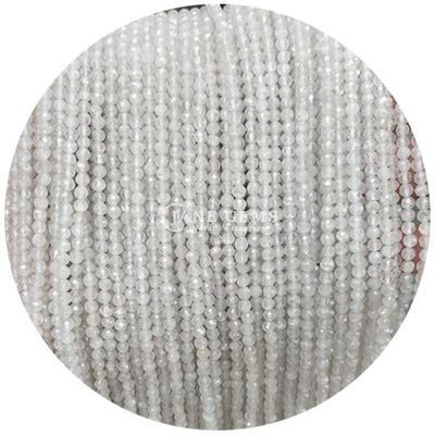 Gems Bead Natural Crystal Faceted Round Shape Small White Jade Howlite Loose Bead Strands per braccialetti