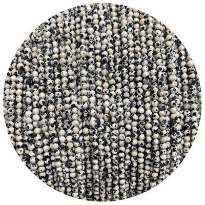 Perle di gemme cristallo naturale facce rotonde forma piccola dalmata giaspo rubino zoisite fili di perle sciolte per braccialetti