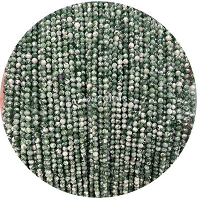Perle di gemme cristallo naturale facce rotonde forma piccola dalmata giaspo rubino zoisite fili di perle sciolte per braccialetti