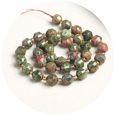Ingrosso di cristallo naturale gemma perline a forma di oliva facciate perline di pietra sciolte accessori perline di rombo spazzatore perline