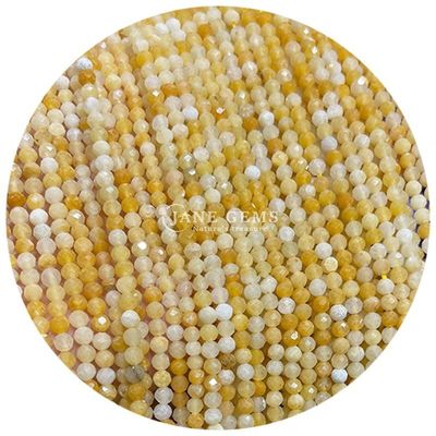Perle di gemme cristallo naturale di facce rotonde di forma piccola topazio rosso avventurino fili di perle sciolte per braccialetti